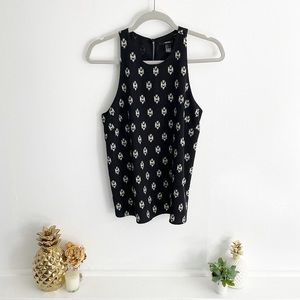 Printed High Neck Blouse